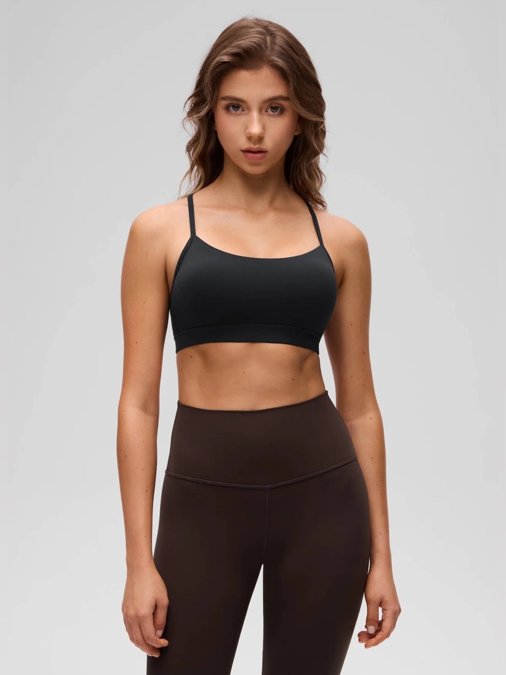 NWT CRZ Yoga Y-Back Sports Bra- Black